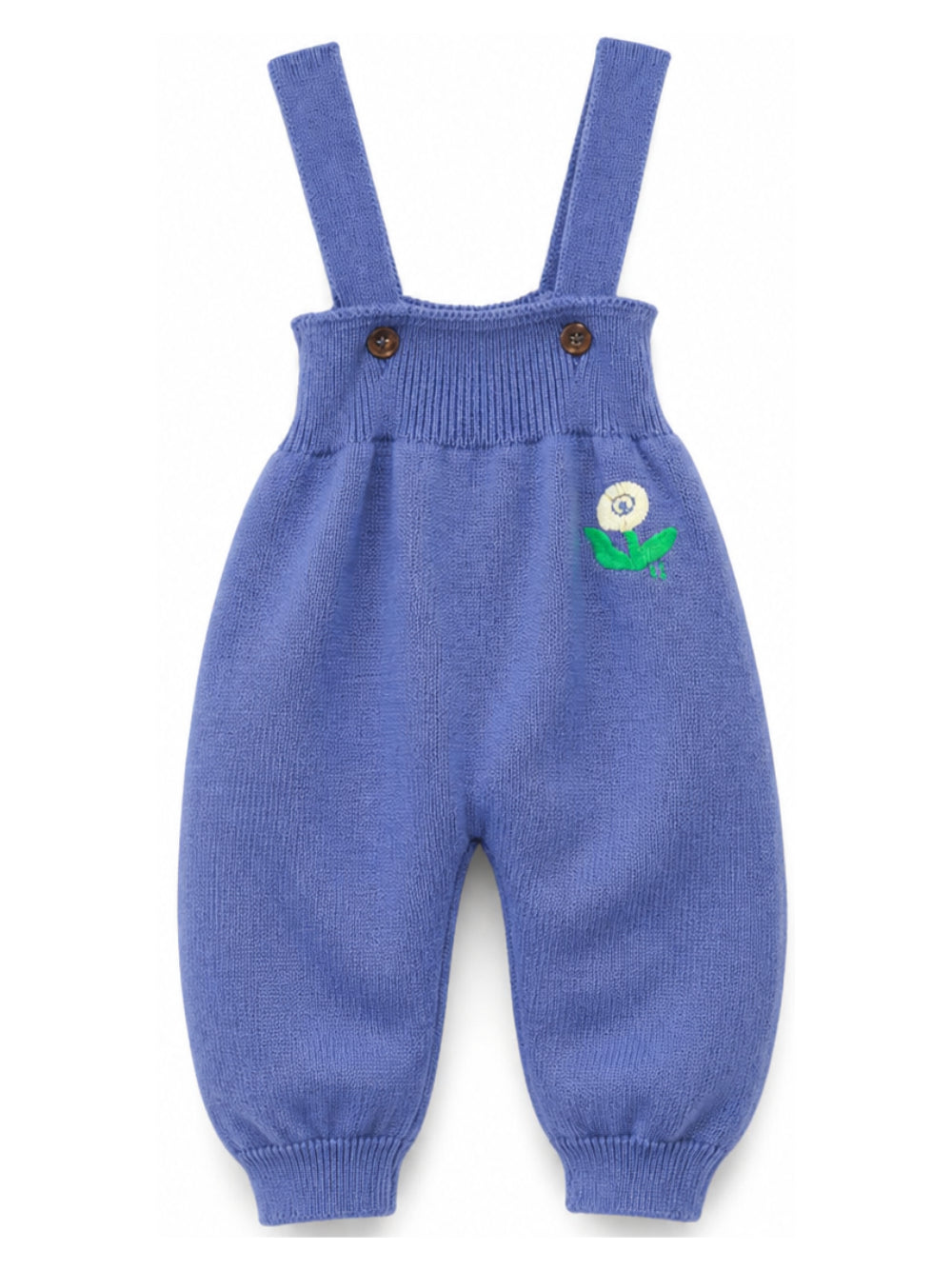 Salopette per neonato Bobo Choses Kids blu con ricamo floreale B226AB031 511 BOBO CHOSES KIDS