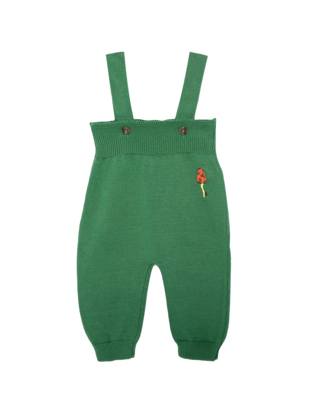 Salopette per neonato Bobo Choses verde con ricamo a fungo B226AB032 311 BOBO CHOSES KIDS