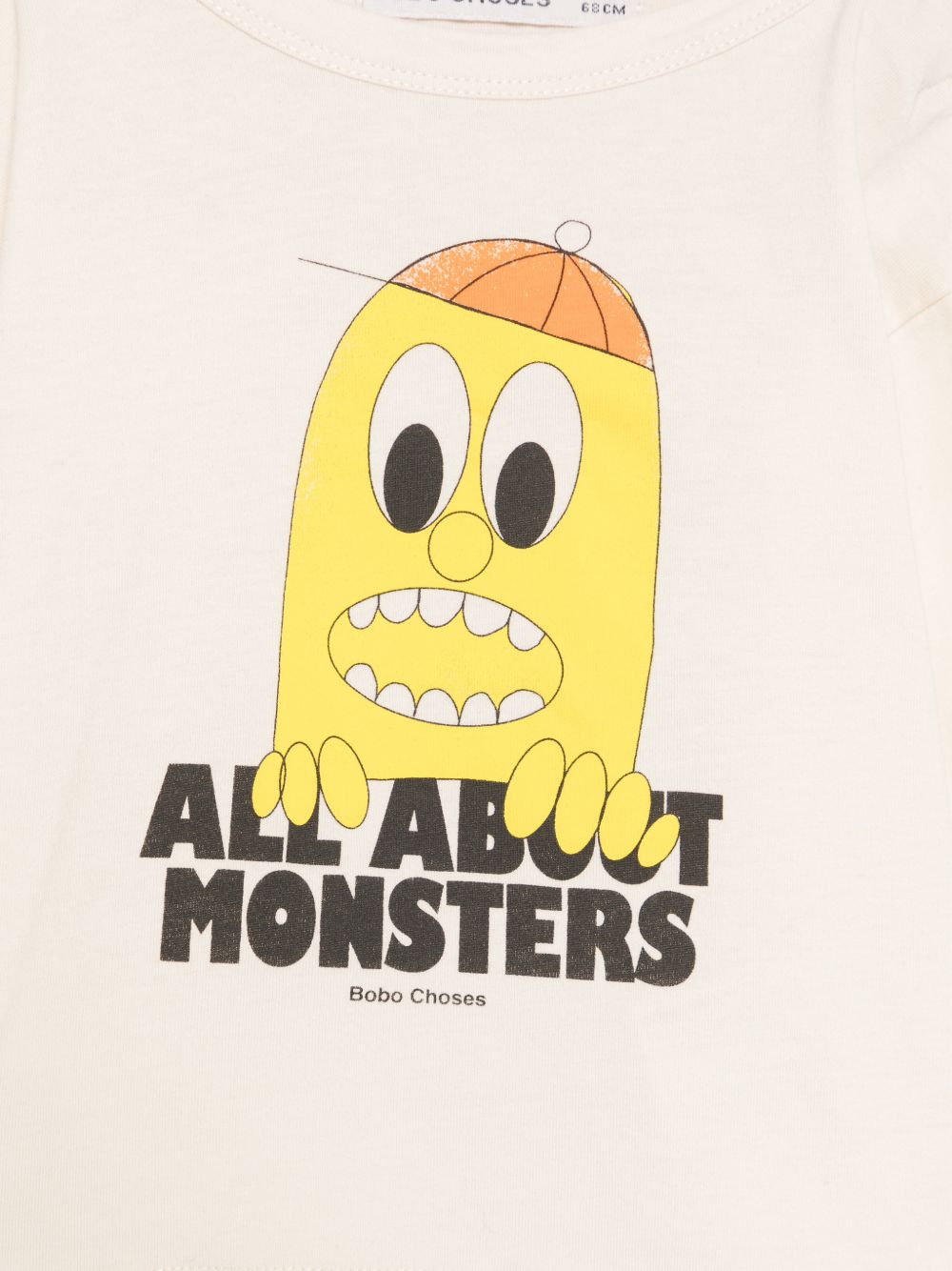 T-shirt per neonato Bobo Choses Kids beige con stampa grafica sul davanti B226AB042 199 BOBO CHOSES KIDS
