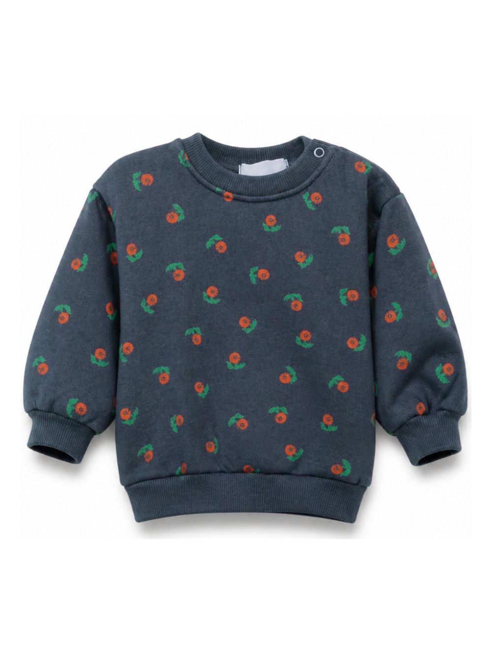 Felpa per neonata Bobo Choses Kids blu con stampa floreale B226AB056 411 BOBO CHOSES KIDS