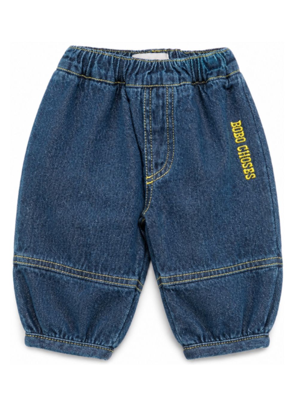 Jeans per neonato Bobo Choses Kids blu con logo ricamato B226AB080 401 BOBO CHOSES KIDS