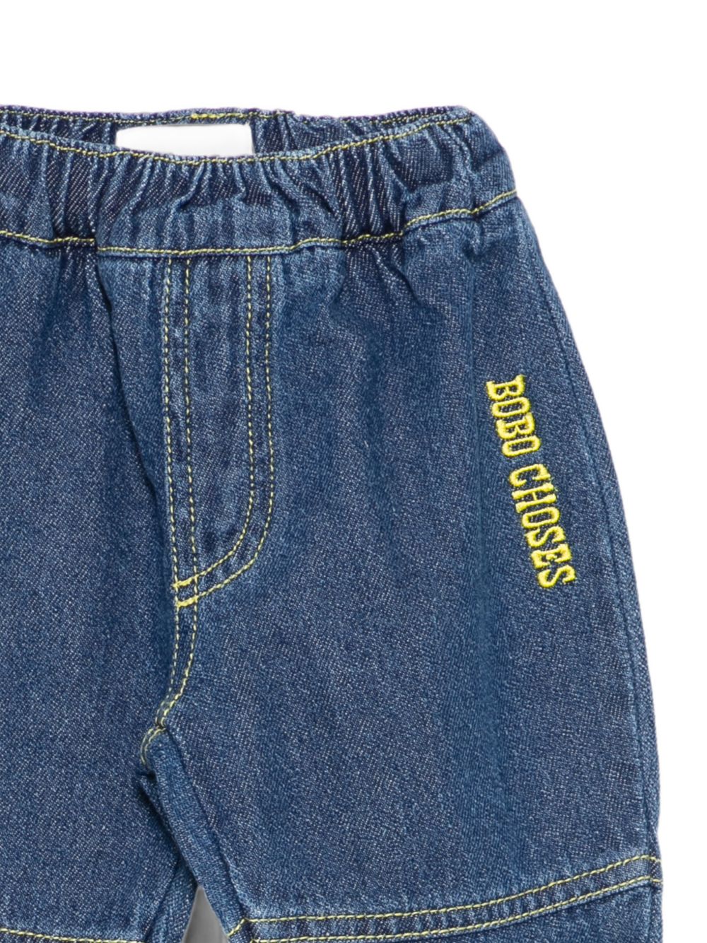 Jeans per neonato Bobo Choses Kids blu con logo ricamato B226AB080 401 BOBO CHOSES KIDS
