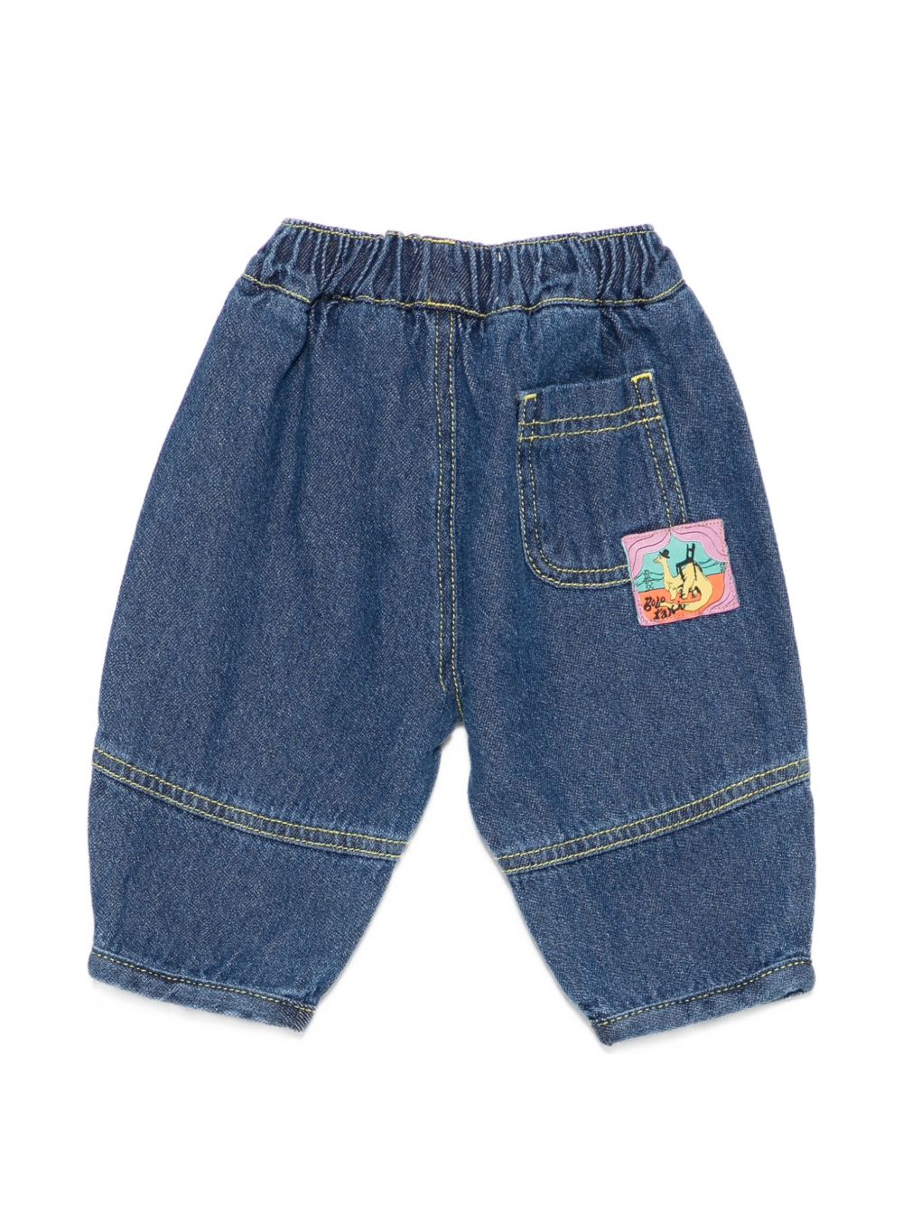 Jeans per neonato Bobo Choses Kids blu con logo ricamato B226AB080 401 BOBO CHOSES KIDS