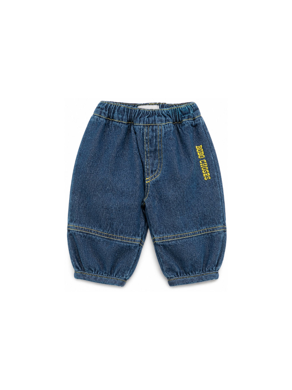 Jeans per neonato Bobo Choses Kids blu con logo ricamato B226AB080 401 BOBO CHOSES KIDS