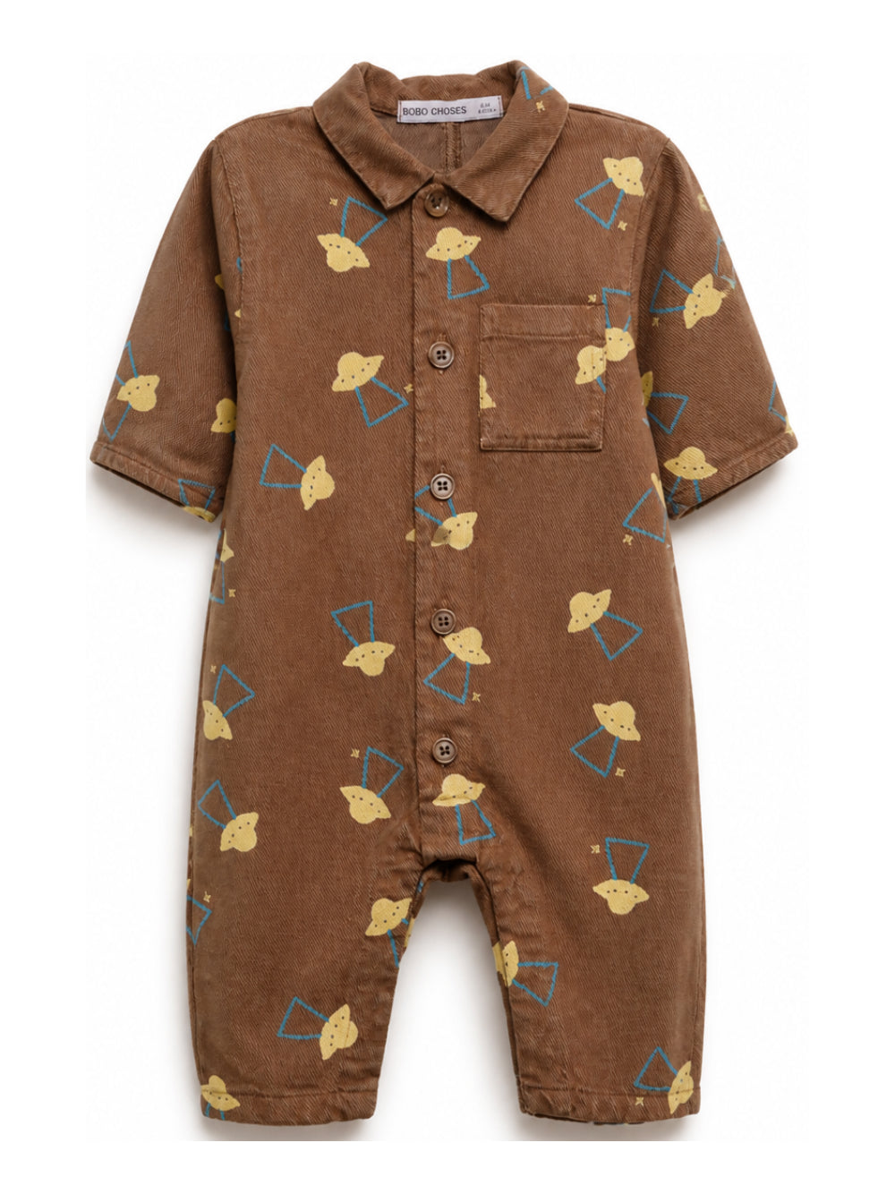 Tutine per neonato Bobo Choses Kids marrone con stampa ufo all-over B226AB086 211 BOBO CHOSES KIDS