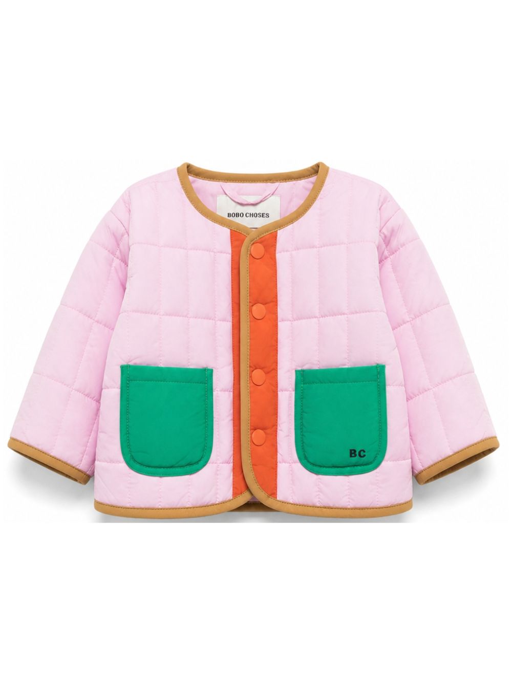 Giacca per neonata Bobo Choses Kids multicolore trapuntata con scollo rotondo B226AB093 661 BOBO CHOSES KIDS