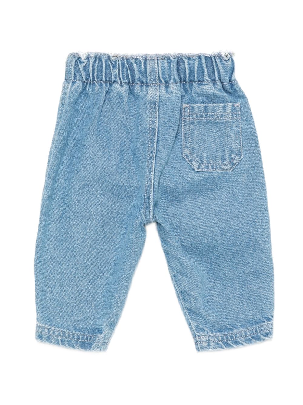 Jeans per neonato Bobo Choses Kids blu sbiadito con logo ricamato sul davanti B226AB100 421 BOBO CHOSES KIDS