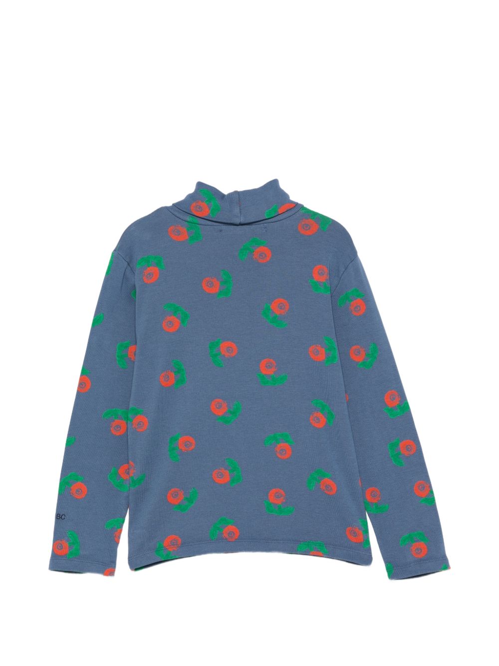 T-shirt per bambina Bobo Chose Kids blu a collo alto con stampa grafica B226AC021 411 BOBO CHOSES KIDS