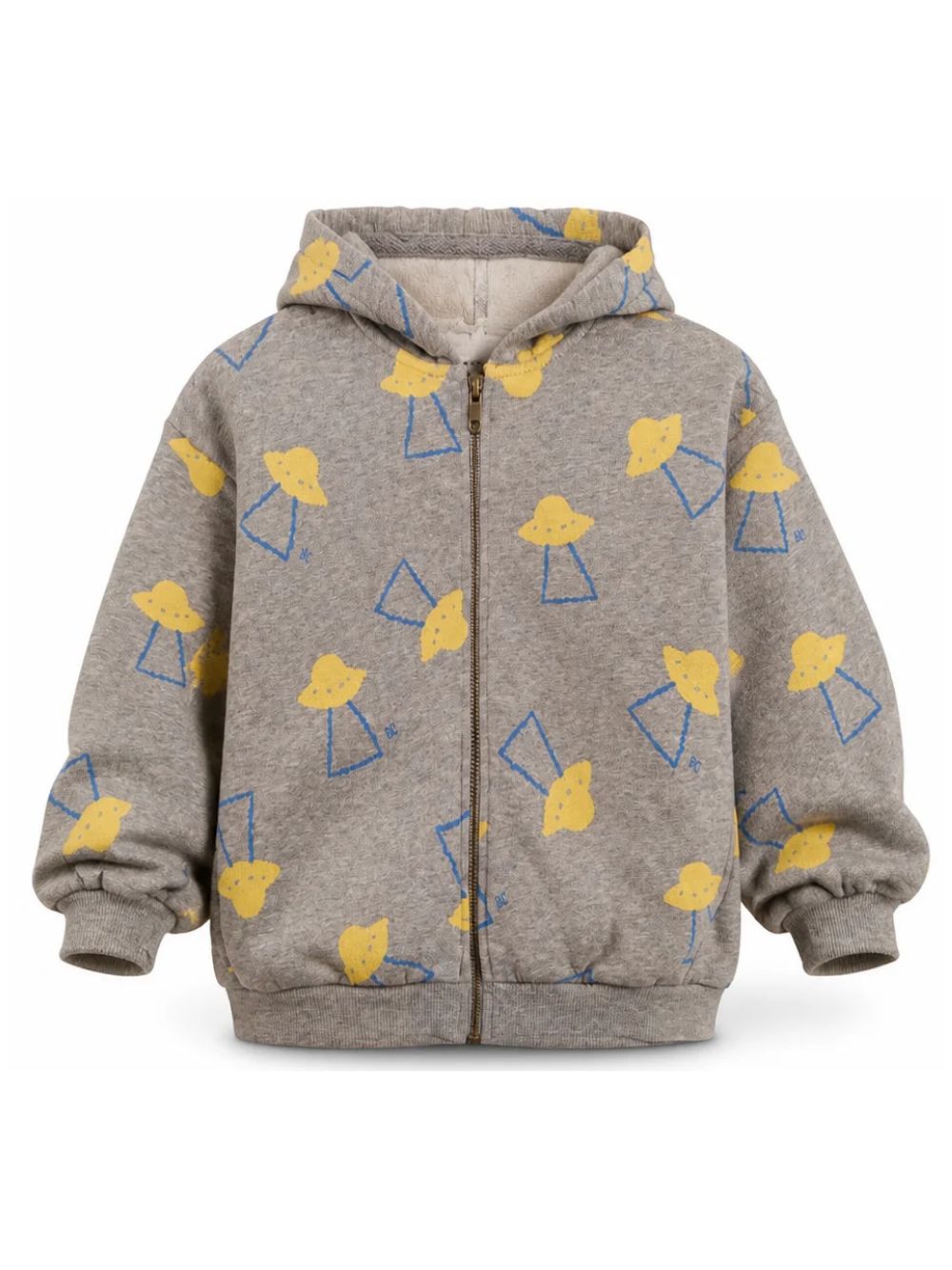Felpa per bambino Bobo Choses Kids grigia con stampa alieni all-over B226AC049 051 BOBO CHOSES KIDS