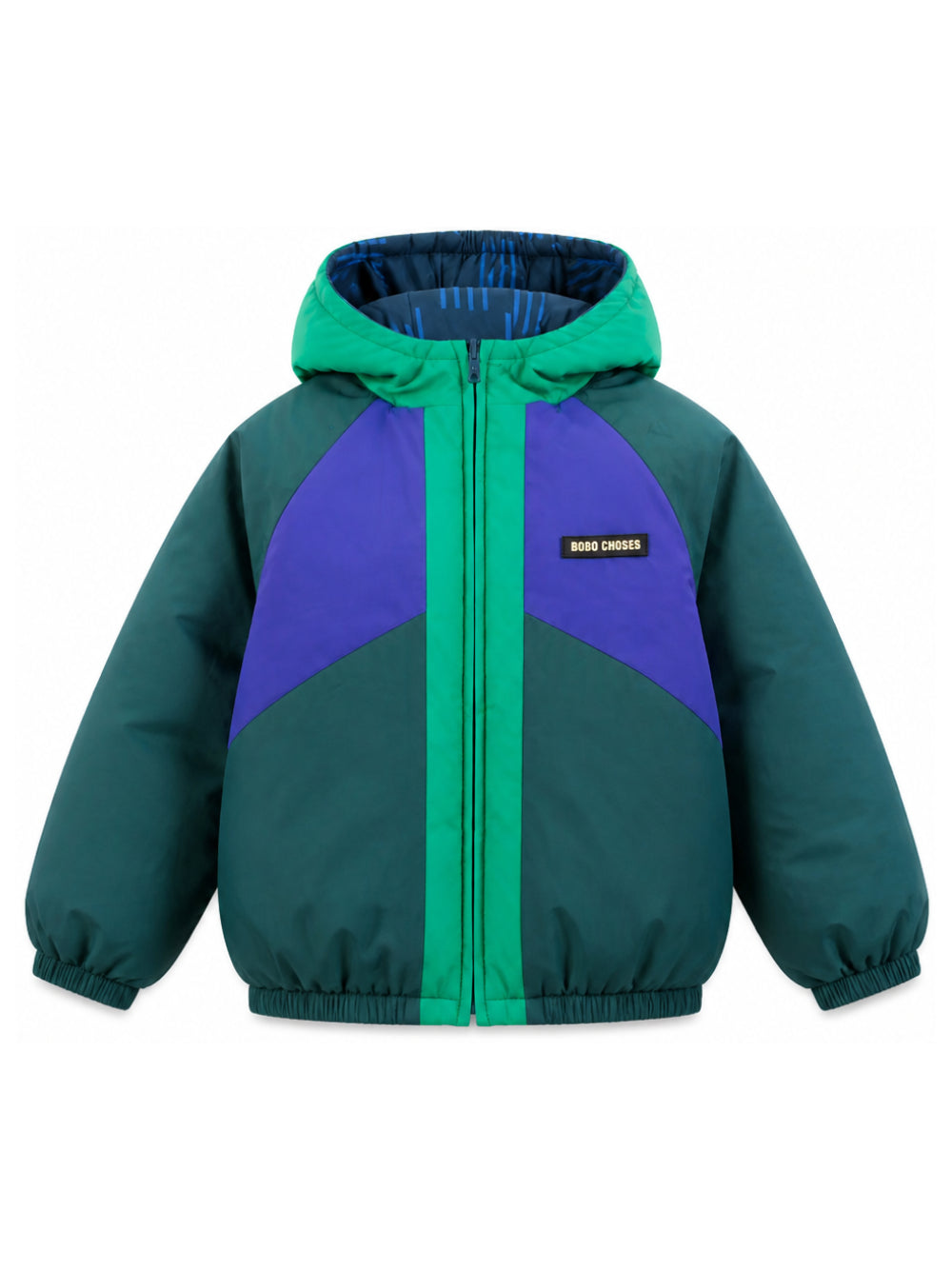 Giacca reversibile per bambino Bobo Choses verde Almost Moiré B226AC099 411 BOBO CHOSES KIDS