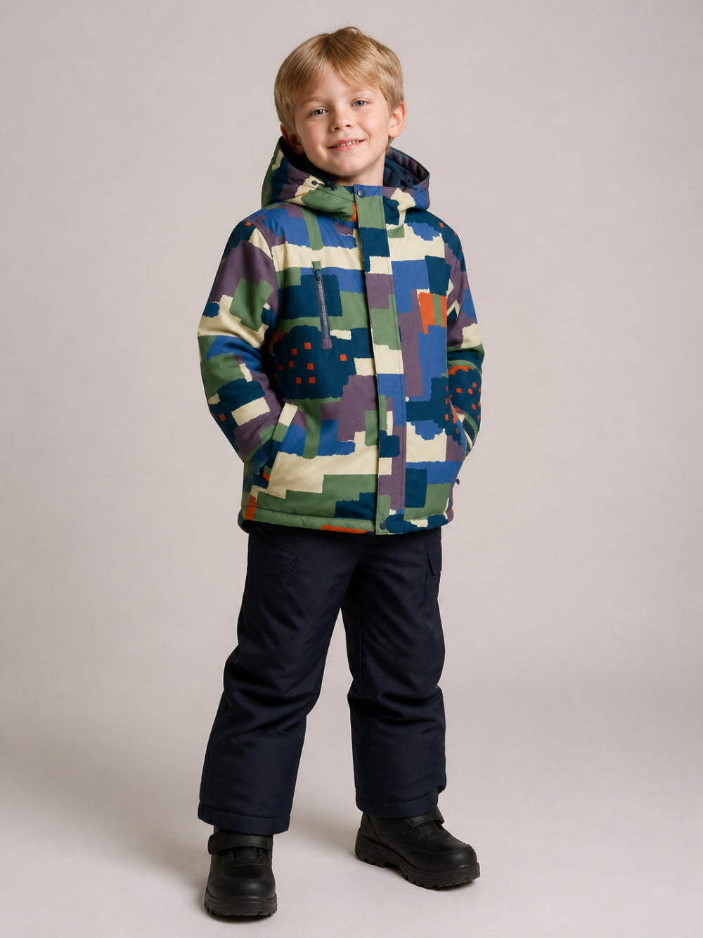 Giubbino per bambino Bobo Chose Kids multicolor stampa astratta B226AC106 991 BOBO CHOSES KIDS