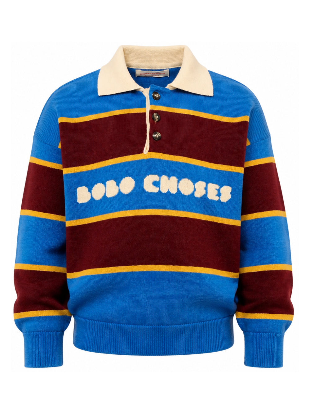 Felpa per bambino Bobo Choses Kids multicolore con design a righe orizzontali B226AC116 991 BOBO CHOSES KIDS