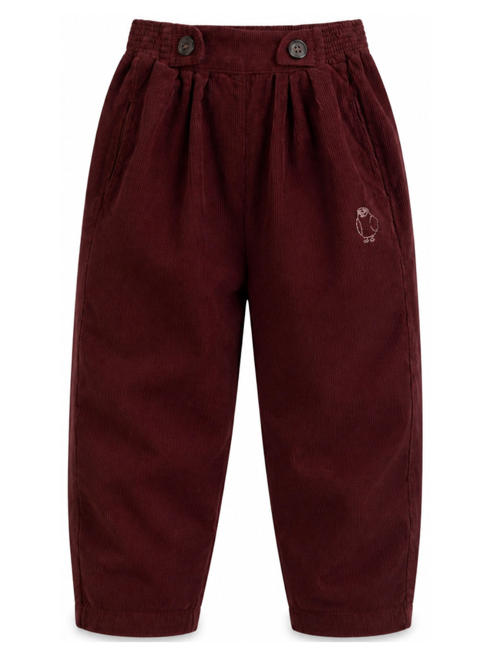 Pantaloni per bambino Bobo Choses borgogna in velluto a coste B226AC127 641 BOBO CHOSES KIDS