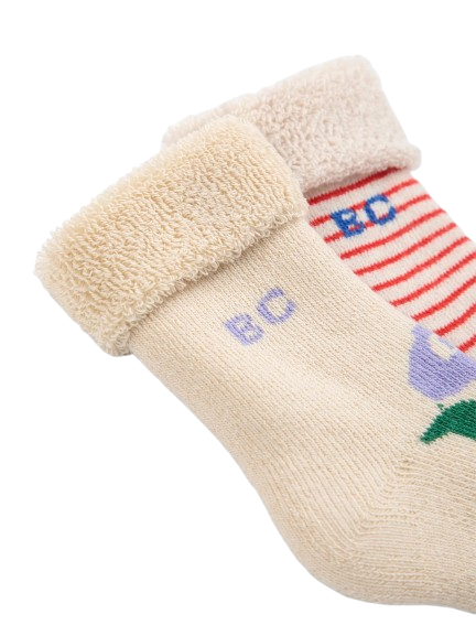 Set due paia di calzini per neonati Bobo Choses Kids multicolore con fantasie diverse B226AH004 199 BOBO CHOSES KIDS