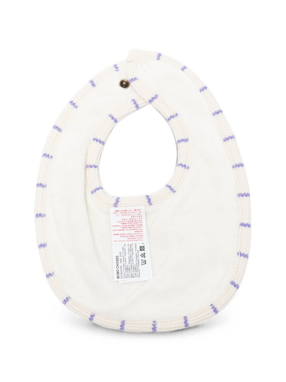 Bavaglino per neonati Bobo Choses Kids bianco con design a righe B226AH009 199 BOBO CHOSES KIDS