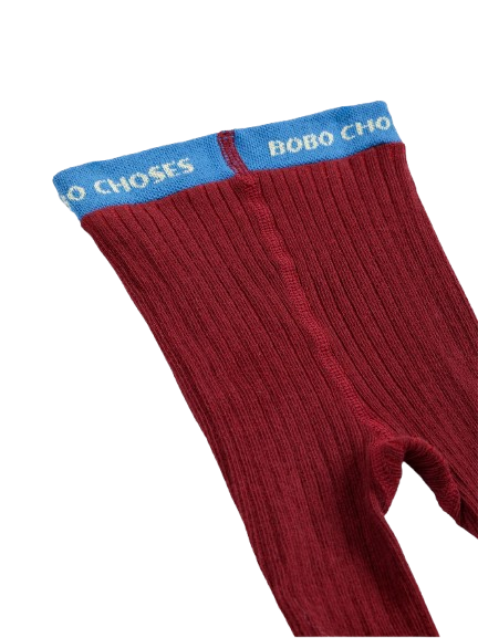 Calzini per neonati Bobo Choses Kids rossi con logo ricamato B226AH026 611 BOBO CHOSES KIDS