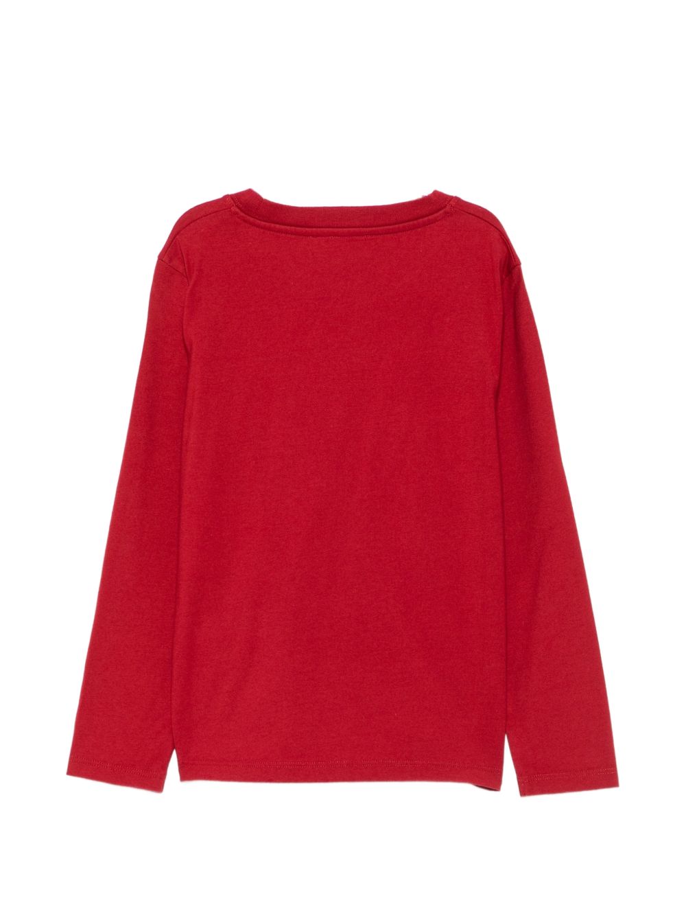 T-shirt per bambina Bonpoint Kids rossa a maniche lunghe con stampa grafica sul davanti N06BTSK00002 151 BONPOINT KIDS