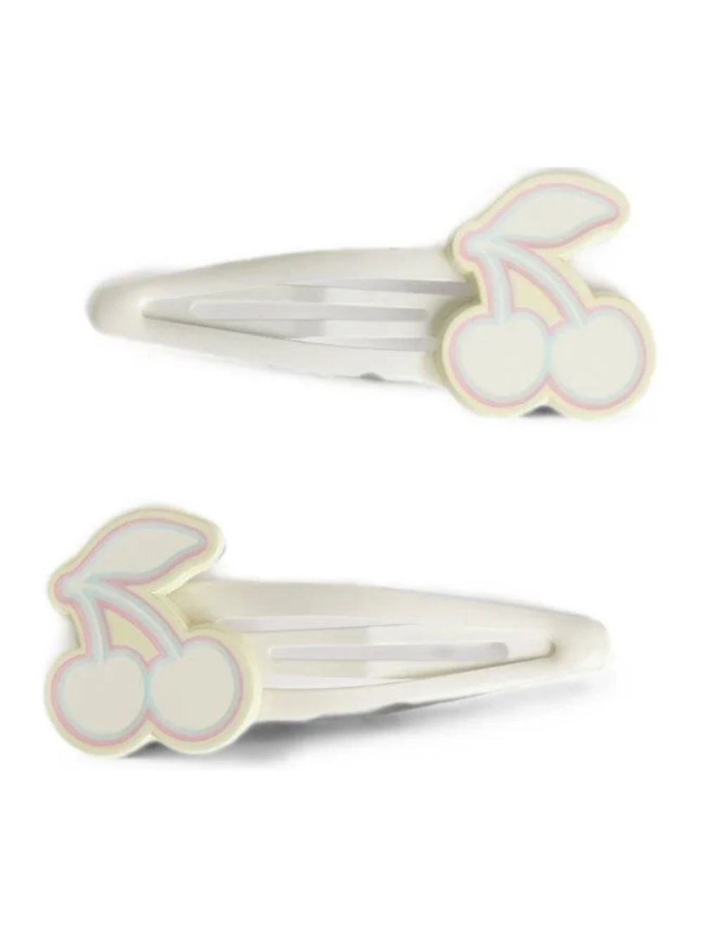 Fermagli per capelli per bambina Bonpoint bianchi con dettaglio ciliegia P06GHAW00002 004 BONPOINT KIDS