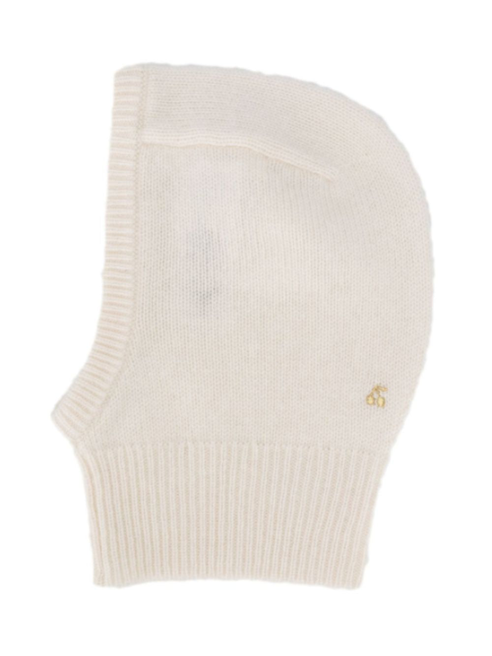 Passamontagna per neonati Bonpoint Kids bianco con logo ricamato PEBDA2025BO 002 BONPOINT KIDS