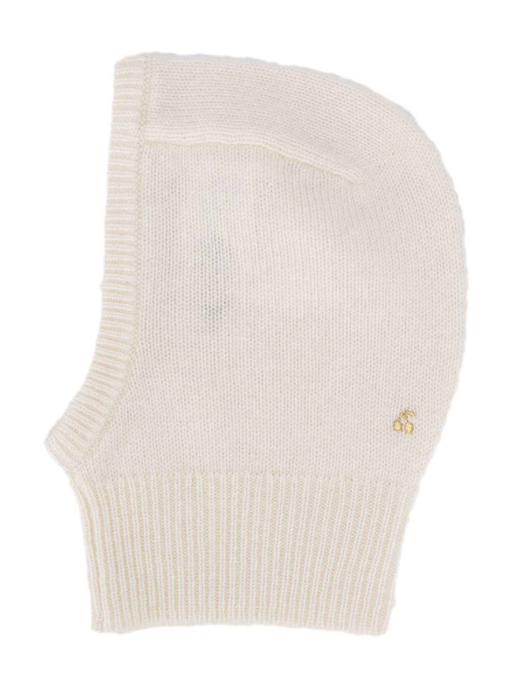 Passamontagna per neonati Bonpoint Kids bianco con logo ricamato PEBDA2025BO 002 BONPOINT KIDS