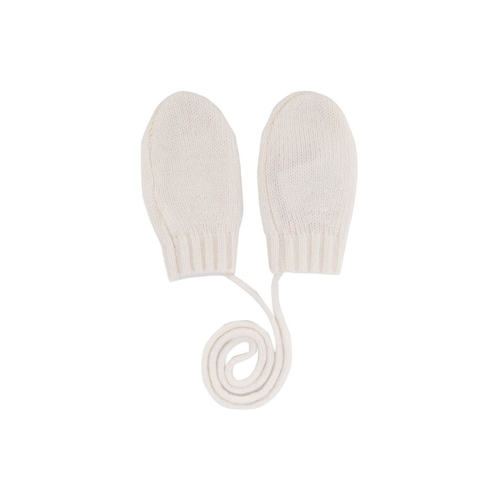 Guanti per neonati Bonpoint Kids bianchi con bordo a coste PEBDA2660MO 002 BONPOINT KIDS
