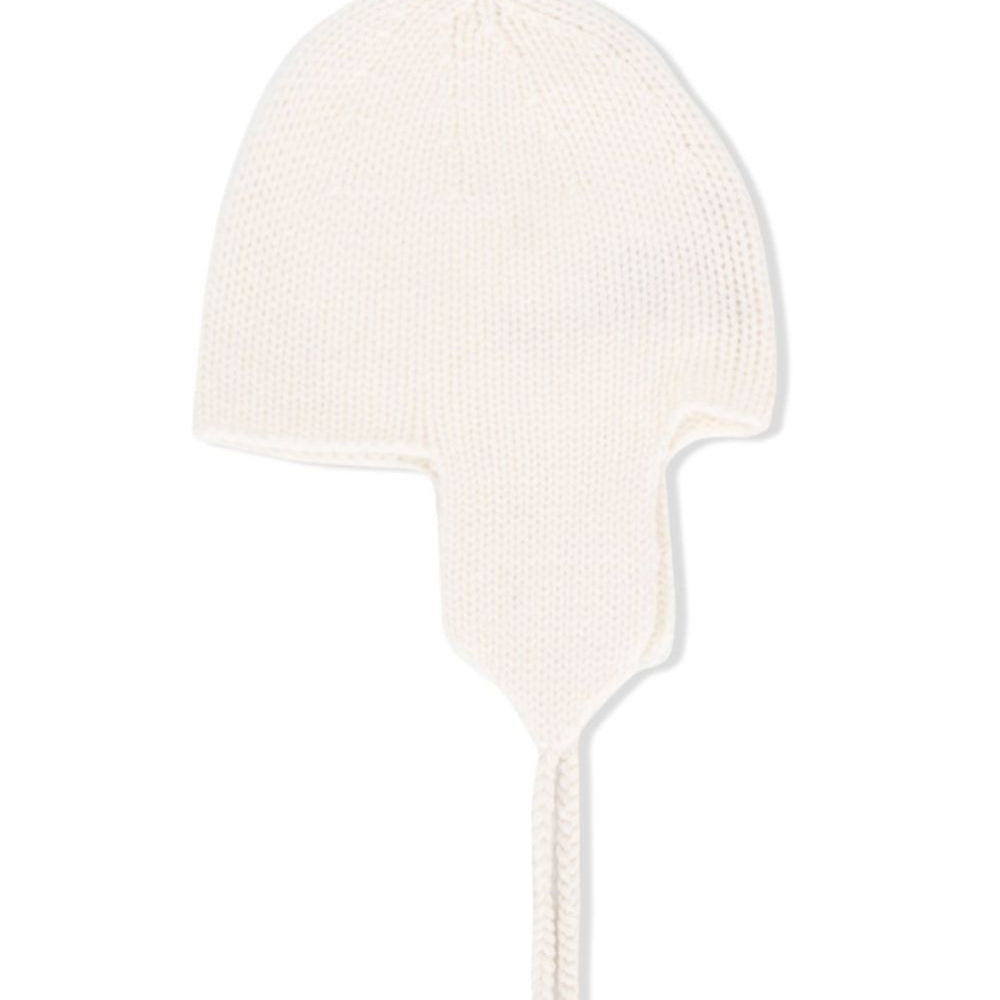 Berretto per neonata Bonpoint Kids bianco con dettaglio pompon PEBDA2737BO 002 BONPOINT KIDS