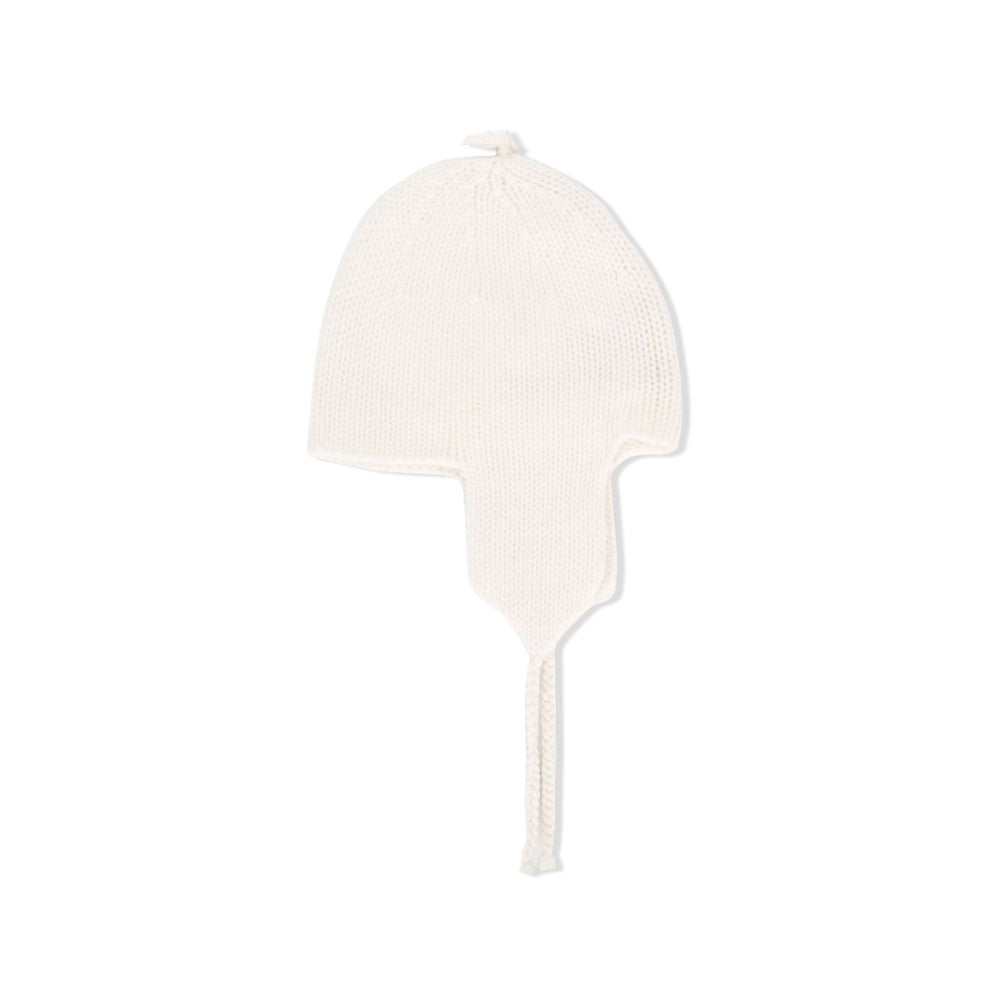 Berretto per neonata Bonpoint Kids bianco con dettaglio pompon PEBDA2737BO 002 BONPOINT KIDS