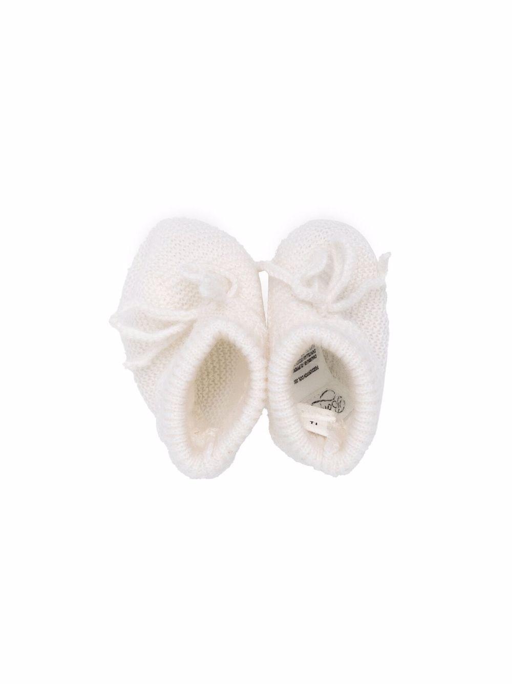 Slippers per neonata Bonpoint Kids bianco con design lavorato a maglia PEBDA2837CH 002 BONPOINT KIDS