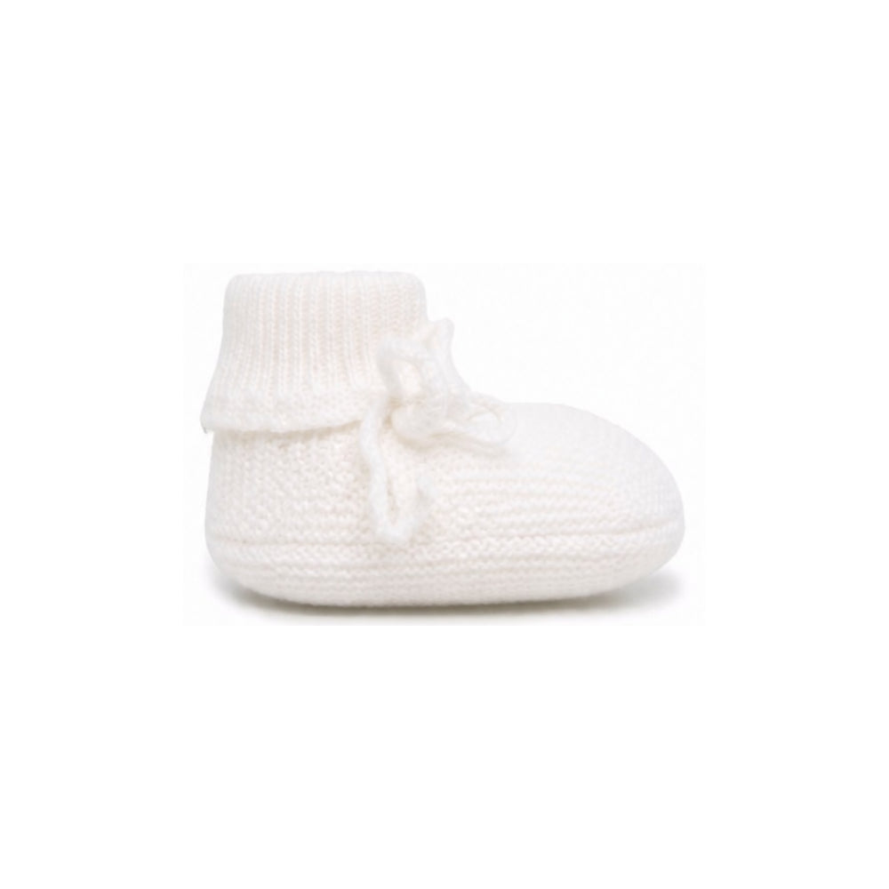 Slippers per neonata Bonpoint Kids bianco con design lavorato a maglia PEBDA2837CH 002 BONPOINT KIDS
