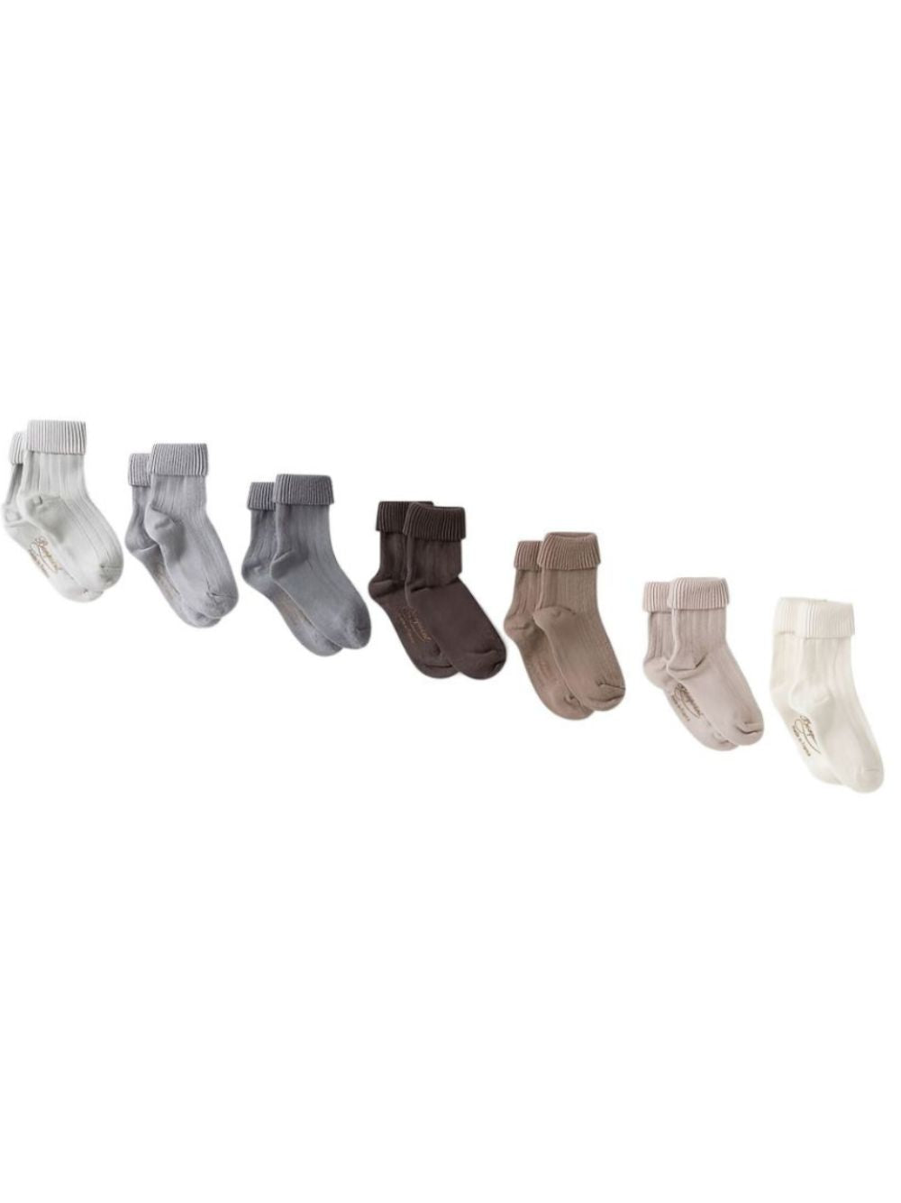 Set di sette paia di calzini per neonati Bonpoint Kids multicolore con orli a coste PEBFVSEMAIN 116 BONPOINT KIDS