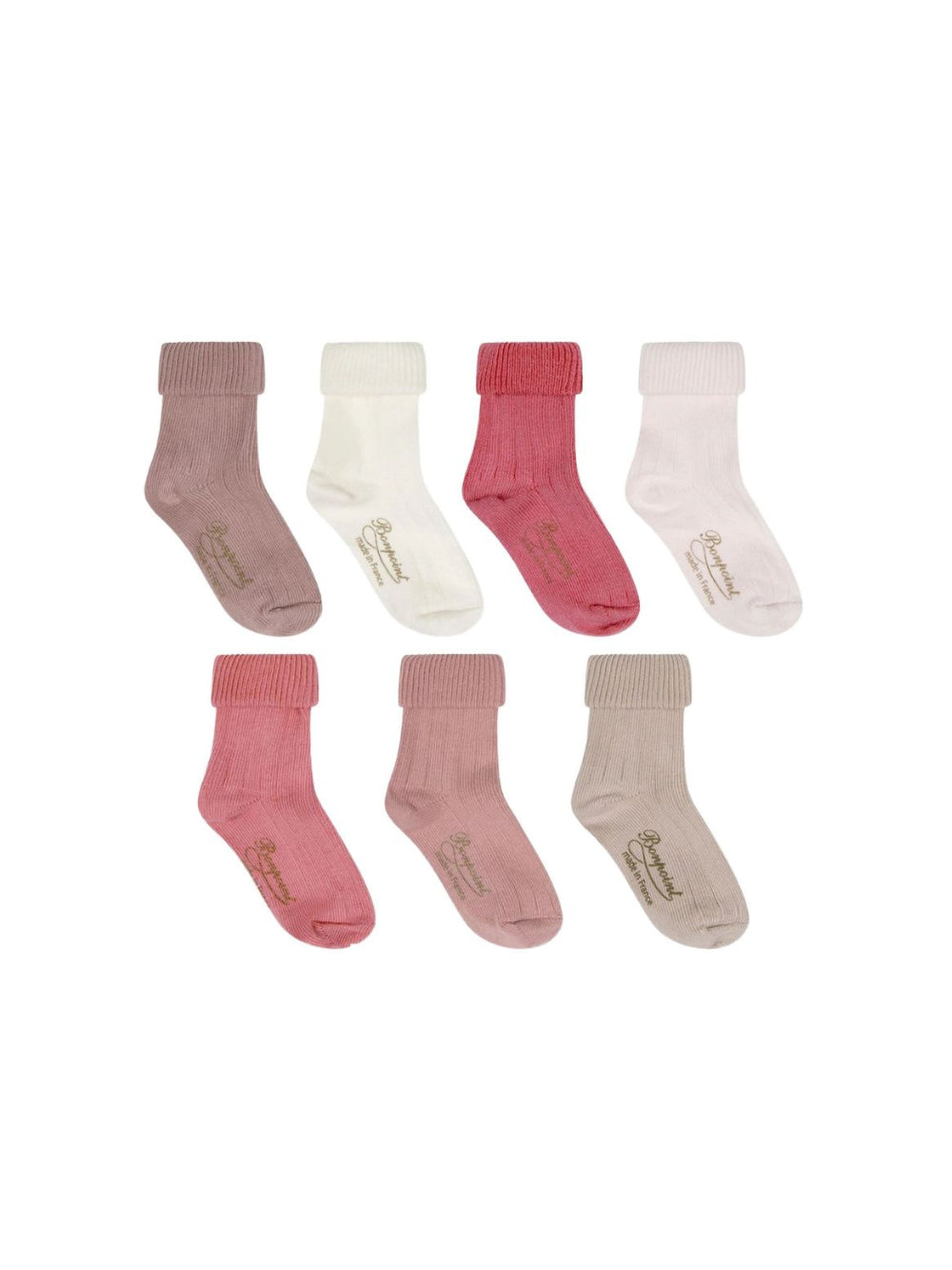Set di sette paia di calzini per neonati Bonpoint Kids multicolore con polsini a coste PEBFVSEMAIN 124 BONPOINT KIDS
