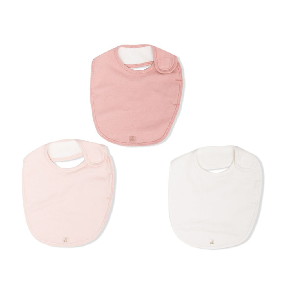Set di tre bavaglini per neonata Bonpoint Kids multicolore con targhetta logo PEBIOBAV3B 121 BONPOINT KIDS