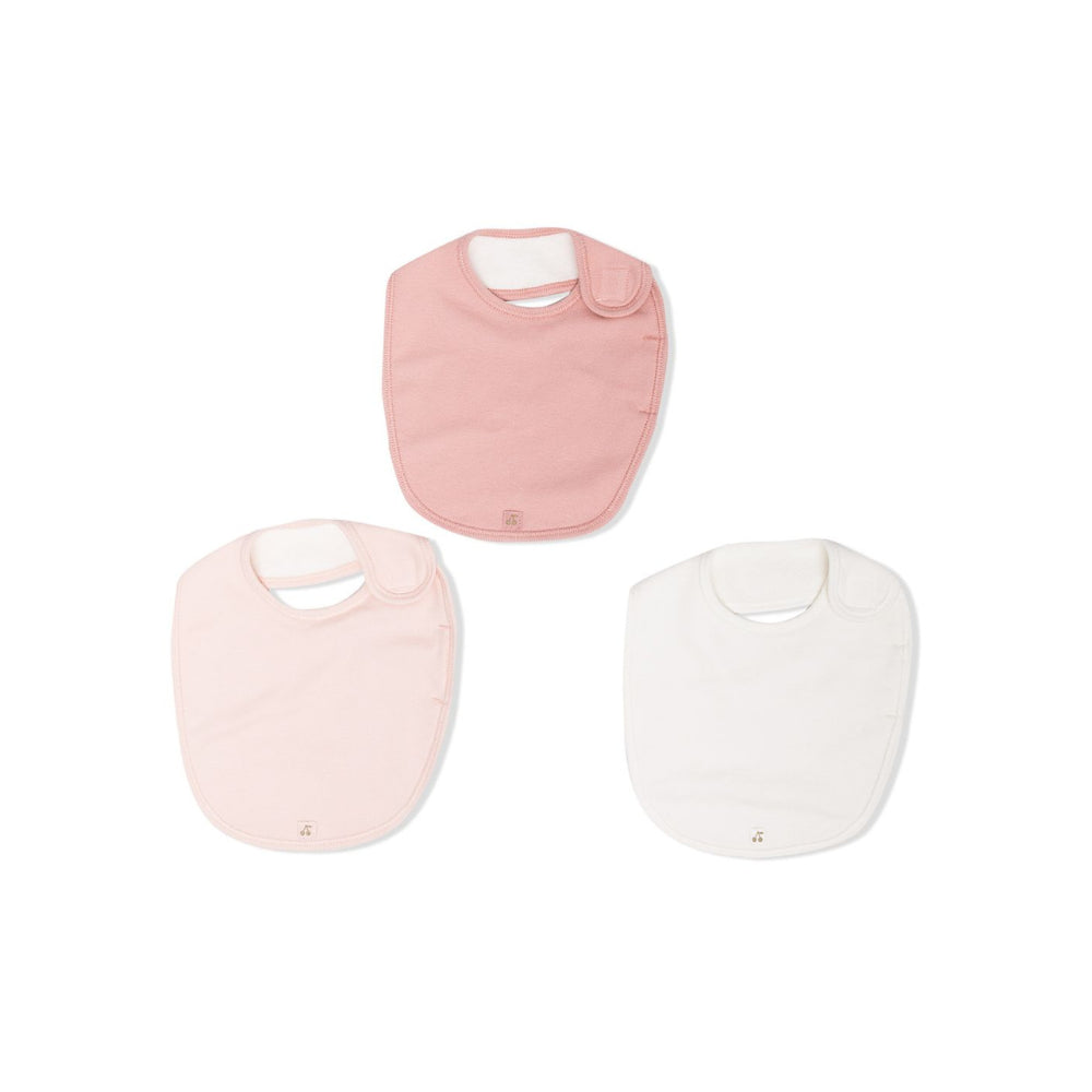 Set di tre bavaglini per neonata Bonpoint Kids multicolore con targhetta logo PEBIOBAV3B 121 BONPOINT KIDS