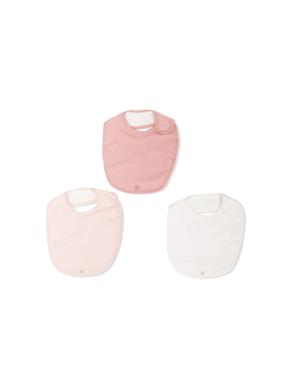 Set di tre bavaglini per neonata Bonpoint Kids multicolore con targhetta logo PEBIOBAV3B 121 BONPOINT KIDS