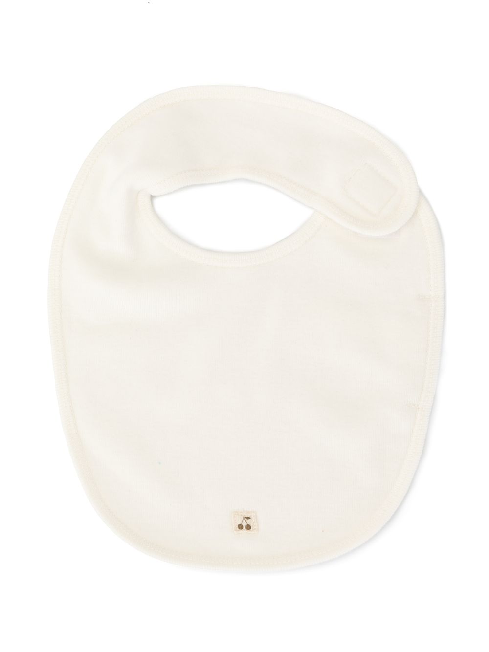 Bavaglino per neonati Bonpoint Kids bianco con targhetta logo PEBIOBAVOIR 002 BONPOINT KIDS