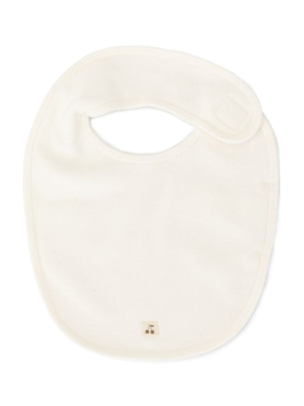 Bavaglino per neonati Bonpoint Kids bianco con targhetta logo PEBIOBAVOIR 002 BONPOINT KIDS