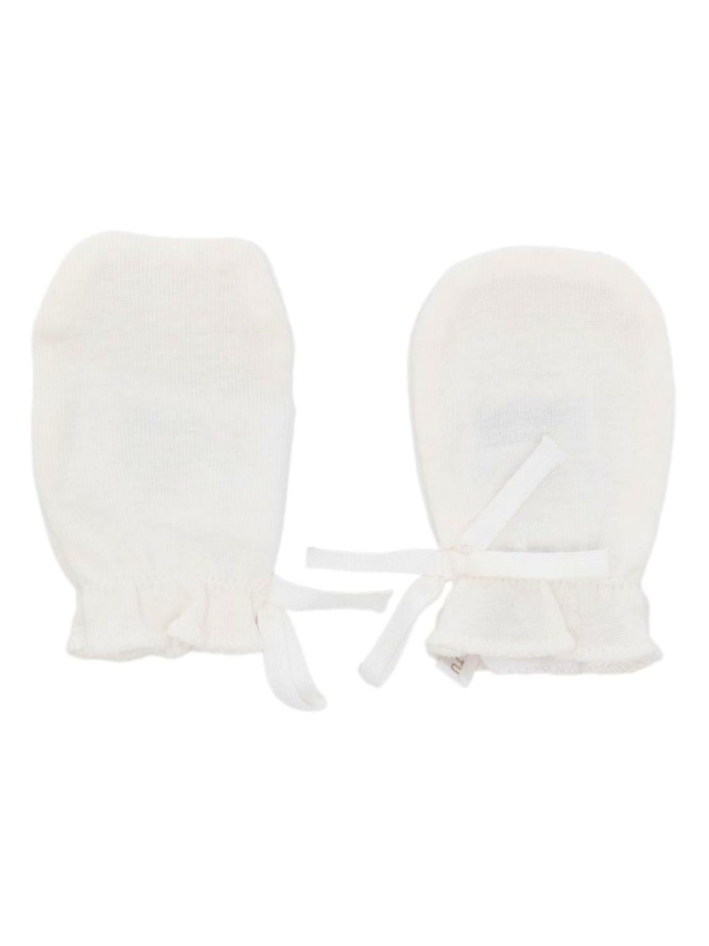 Muffole per neonati Bonpoint Kids bianche con dettaglio fiocco PEBIOMOUFLES 002 BONPOINT KIDS