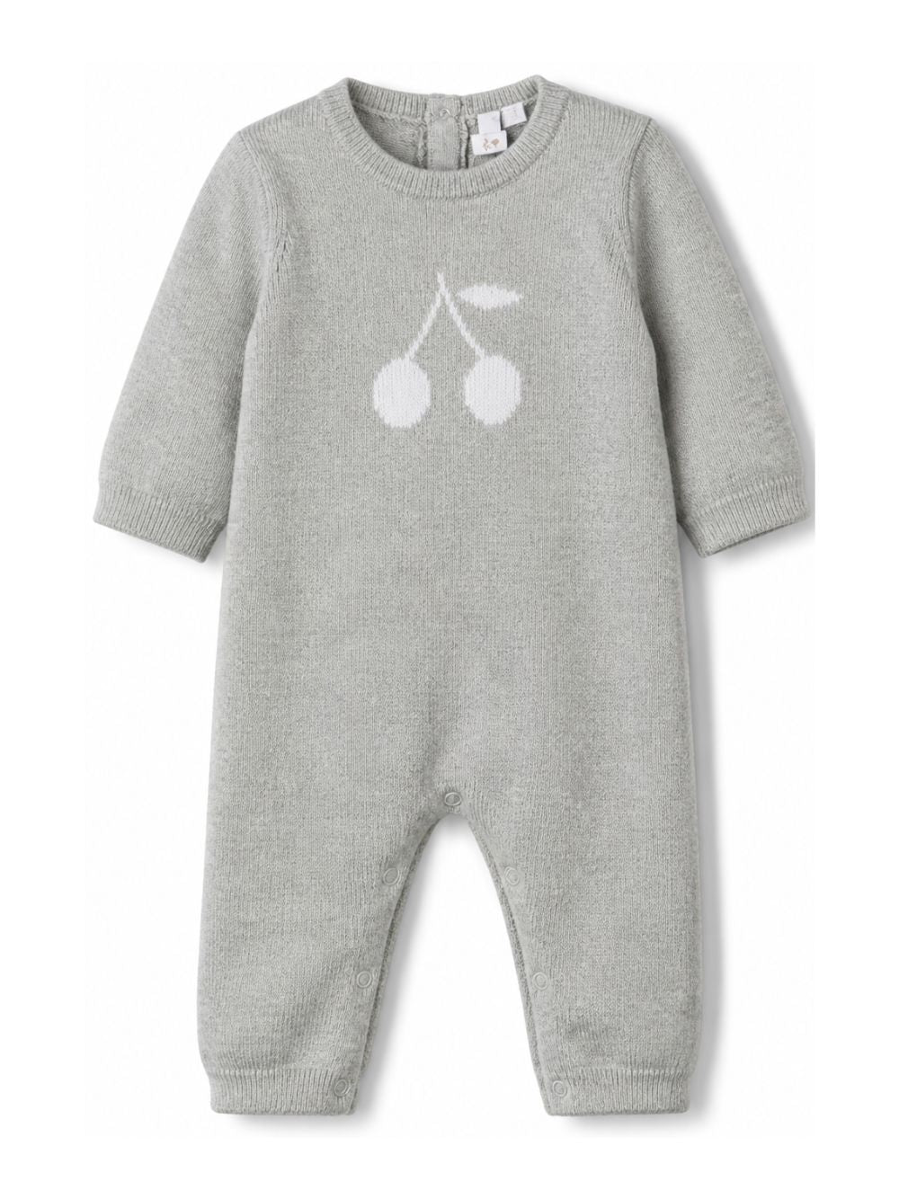 Tutina per neonati Bonpoint Kids grigia con logo ricamato sul davanti PERXSEK00001 192 BONPOINT KIDS