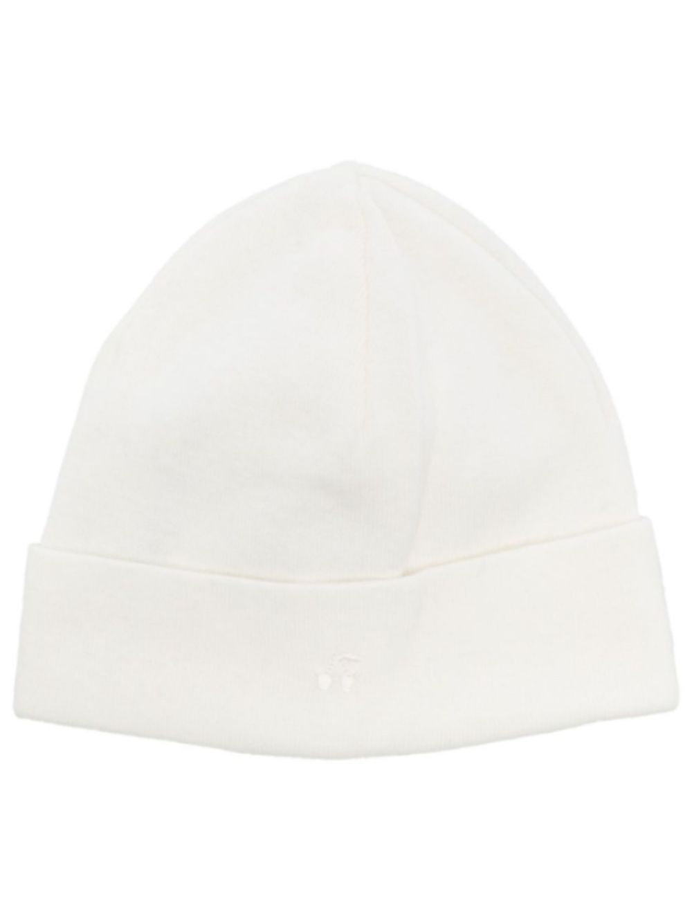 Berretto per neonati Bonpoint Kids bianco con ricamo logo PEZDIKN1901 002 BONPOINT KIDS