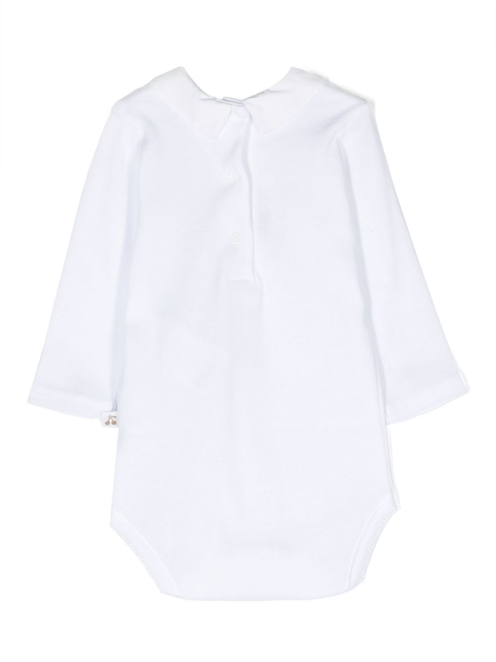 Body per neonati Bonpoint bianco con dettaglio logo ricamato PEZUNKN0101 101 BONPOINT KIDS