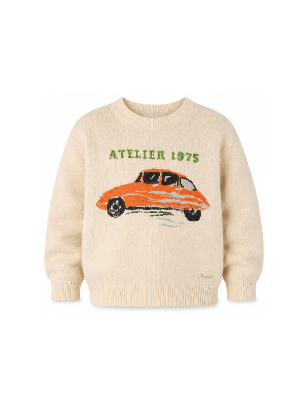 Maglione per bambino Bonpoint Kids beige con ricamo sul davanti W06BJUK00004 903 BONPOINT KIDS