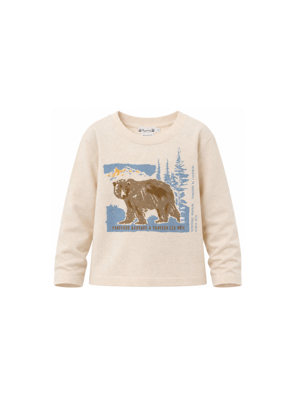 T-shirt per bambino Bonpoint beige con stampa grafica W06BTSK00010 160A BONPOINT KIDS