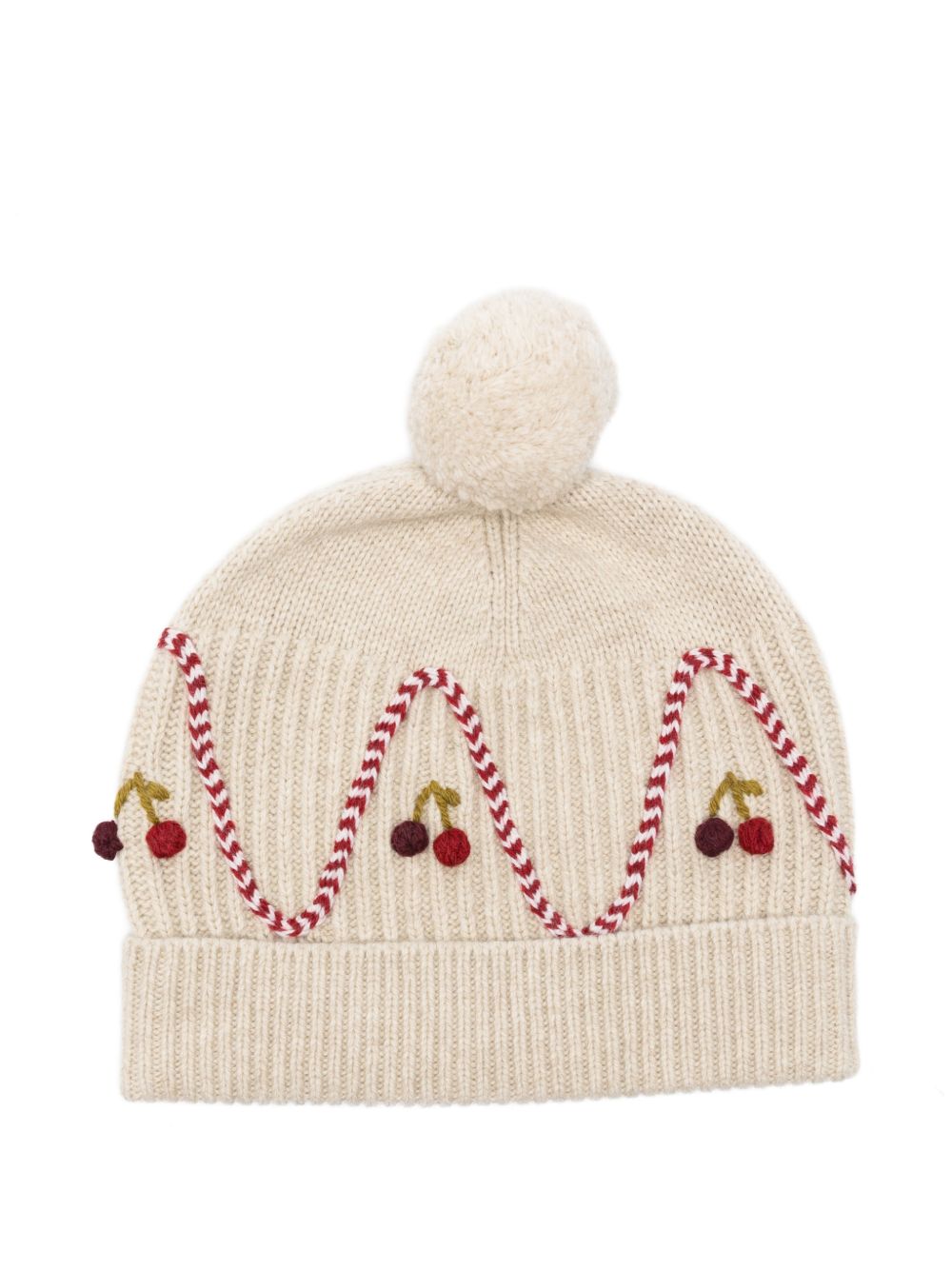 Berretto per bambina Bonpoint Kids bianco con design lavorato a maglia W06GACK00027 063B BONPOINT KIDS