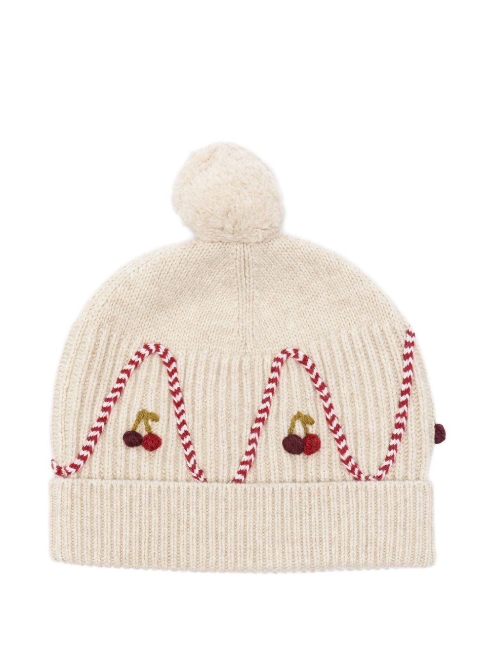 Berretto per bambina Bonpoint Kids bianco con design lavorato a maglia W06GACK00027 063B BONPOINT KIDS