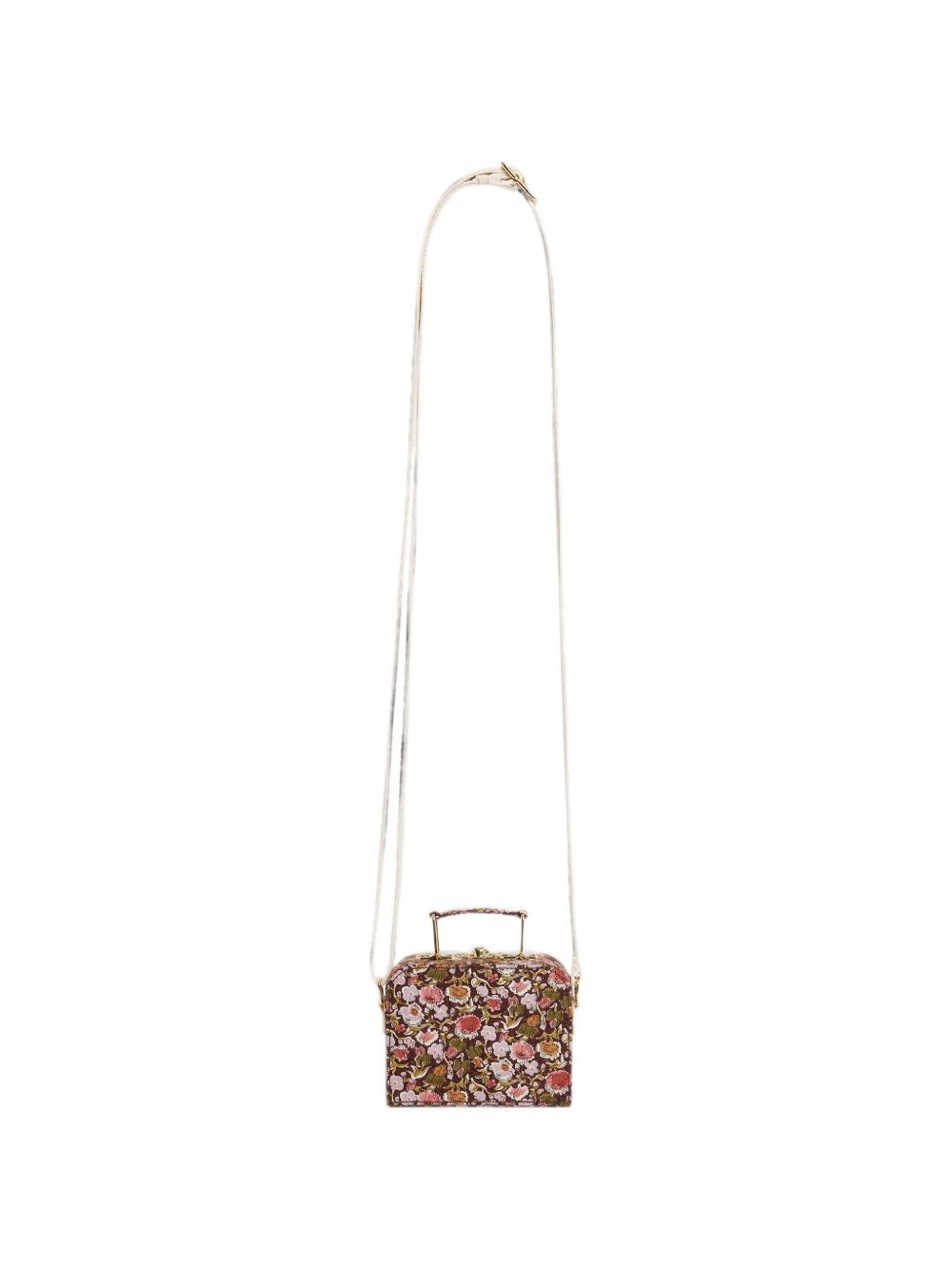 Borsa a spalla per bambina Bonpoint Kids marrone con motivo a ciliegie W06GBAW00006 558A BONPOINT KIDS