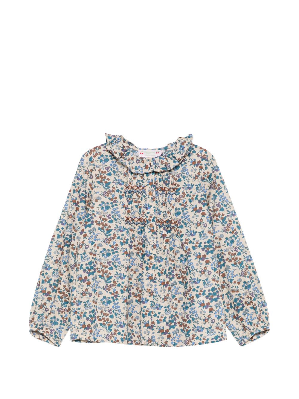 Blusa per bambina Bonpoint Kids multicolore con stampa floreale all-over W06GBLW00009 516 BONPOINT KIDS
