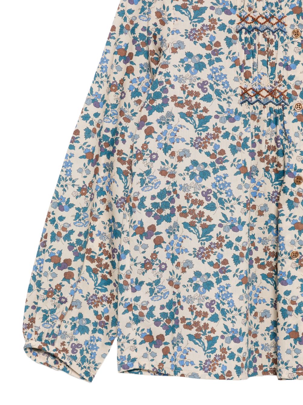 Blusa per bambina Bonpoint Kids multicolore con stampa floreale all-over W06GBLW00009 516 BONPOINT KIDS