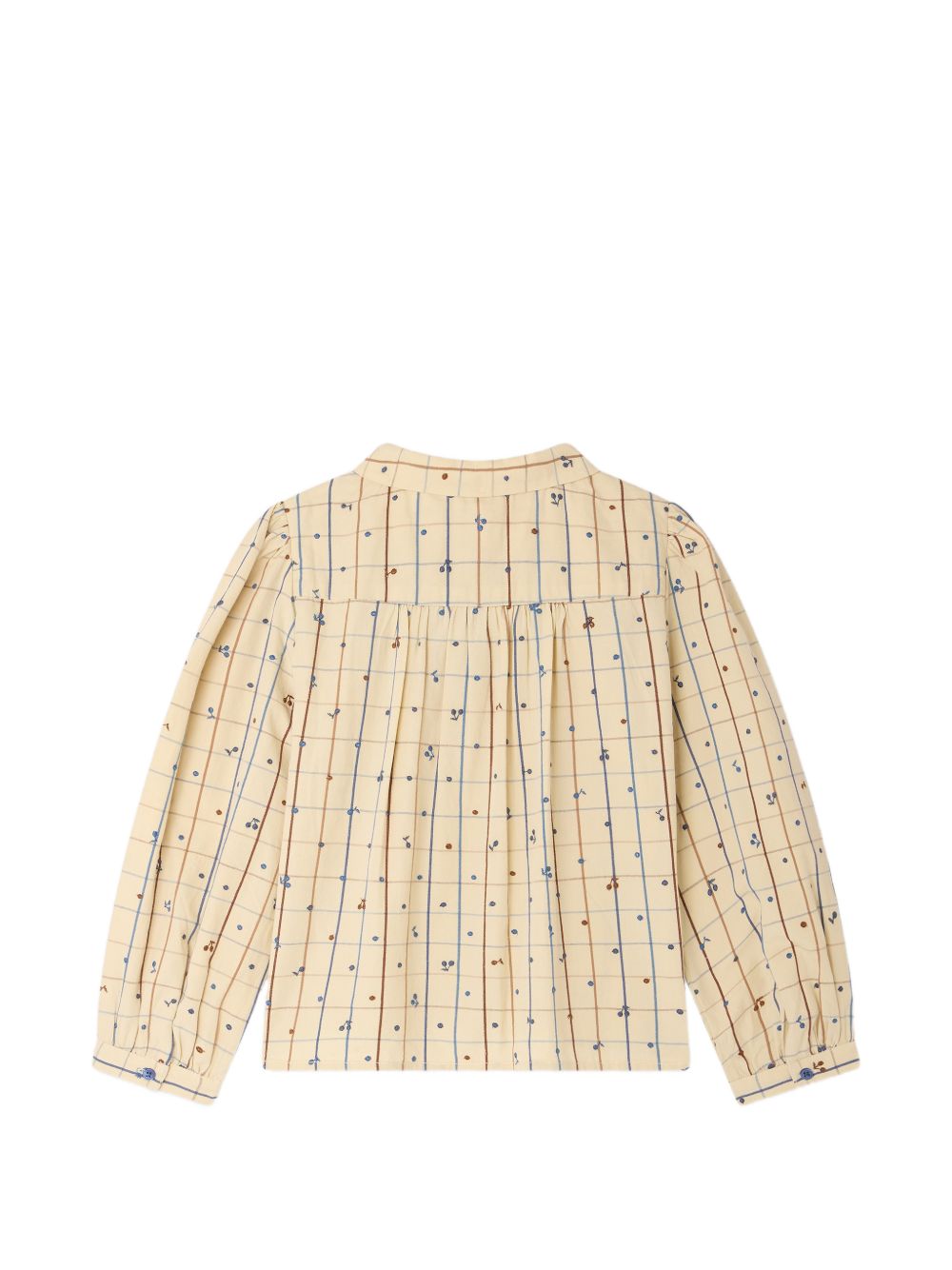 Camicia per bambina Bonpoint Kids beige con stampa Cherry all-over W06GBLW00012 360A BONPOINT KIDS