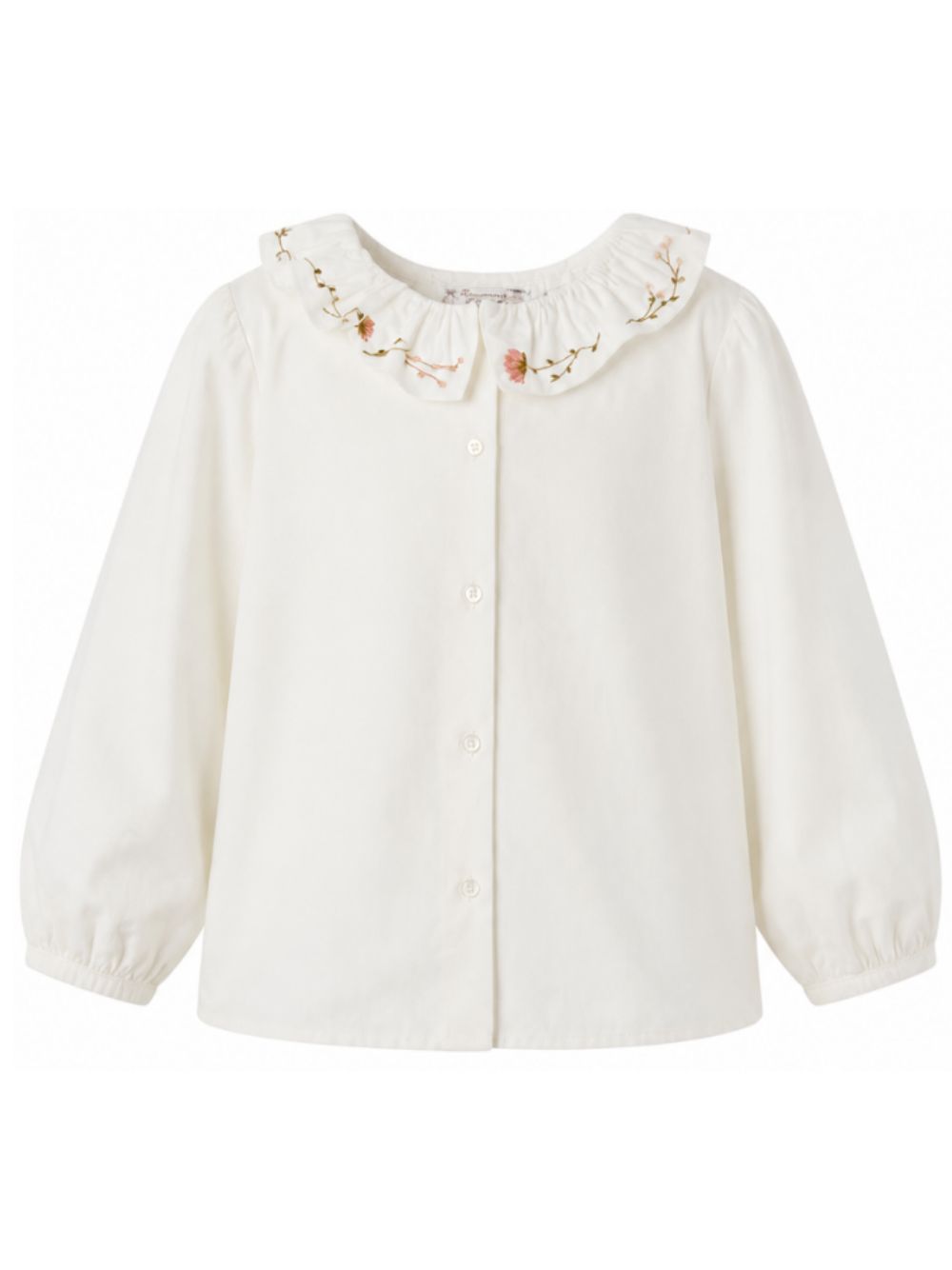 Camicia per bambina Bonpoint Kids bianca con colletto con ruches W06GBLW00017 102 BONPOINT KIDS