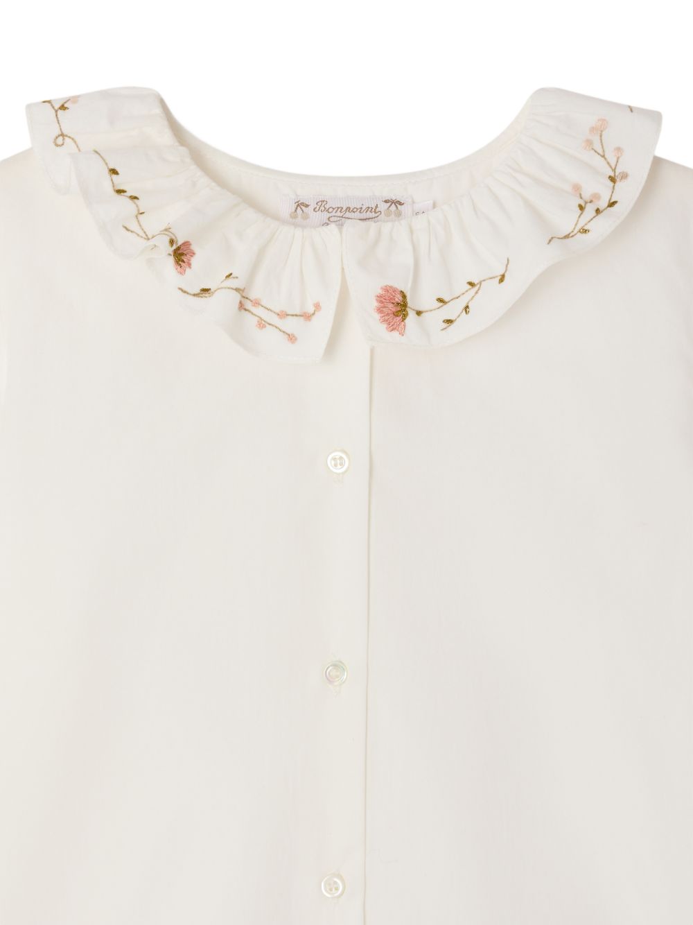 Camicia per bambina Bonpoint Kids bianca con colletto con ruches W06GBLW00017 102 BONPOINT KIDS